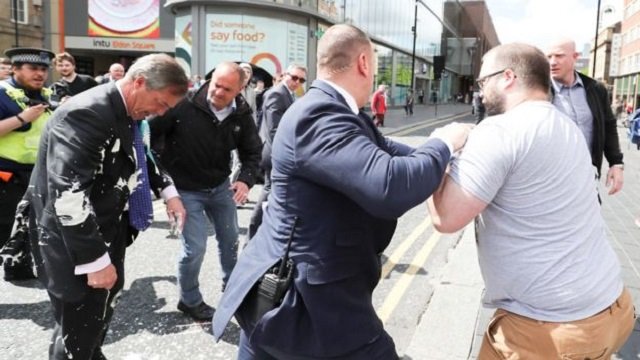 farage 039 s security team tackled mr crowther before he was arrested photo reuters file