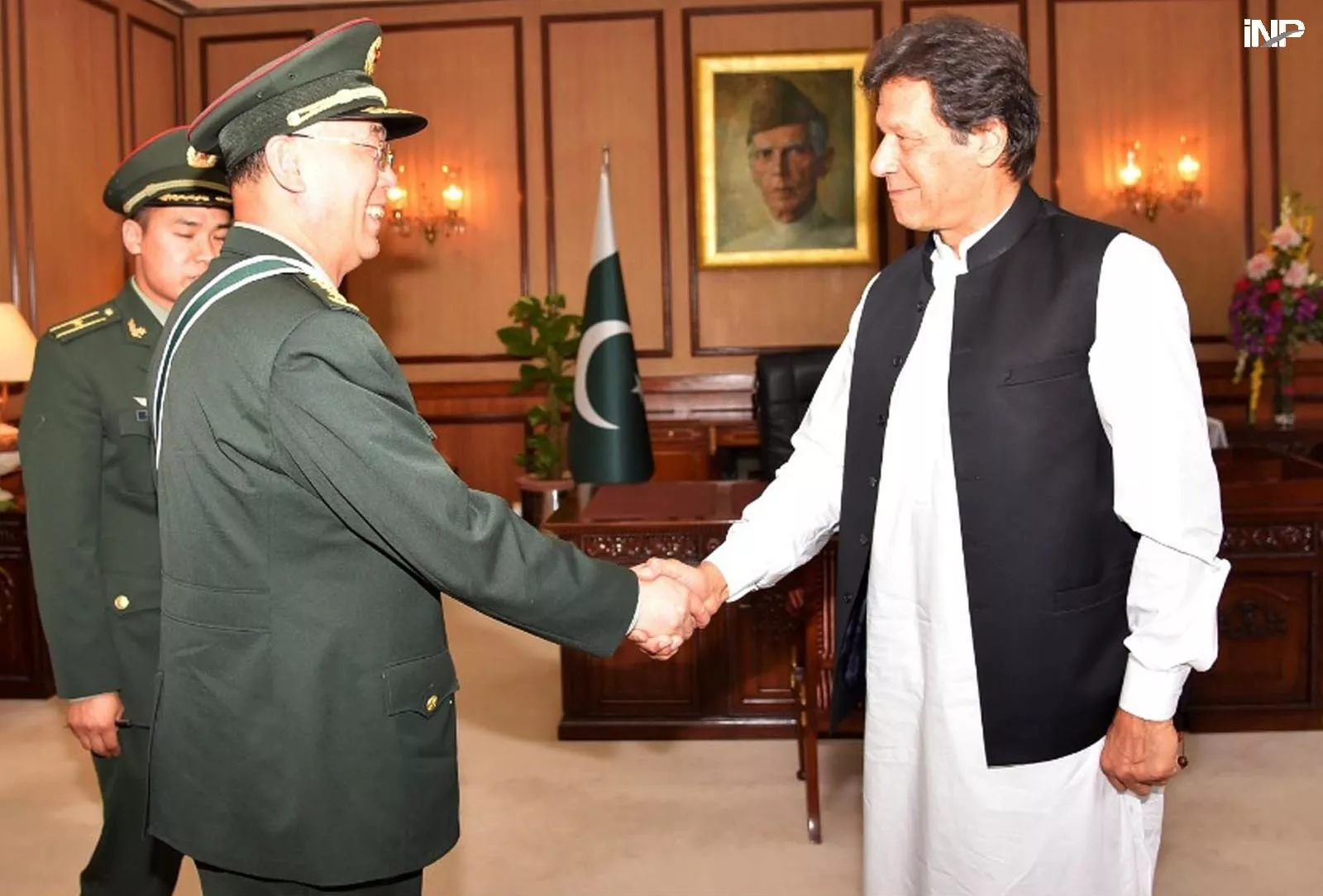 commander of china s people s liberation army gen han weiguo called on prime minister imran khan photo inp commander of china s people s liberation army gen han weiguo called on prime minister imran khan photo inp
