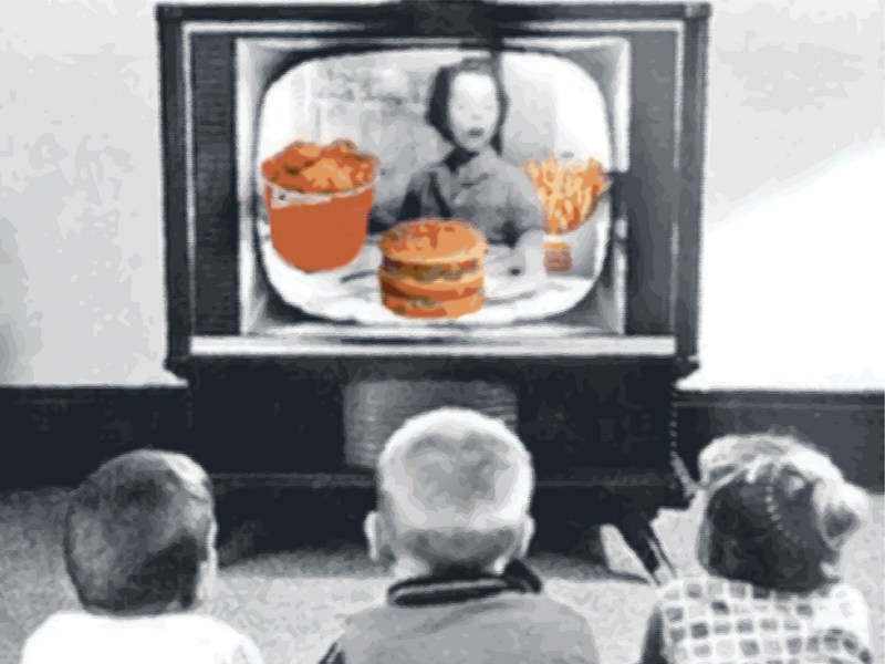 junk food commercials burgers on telly tonight