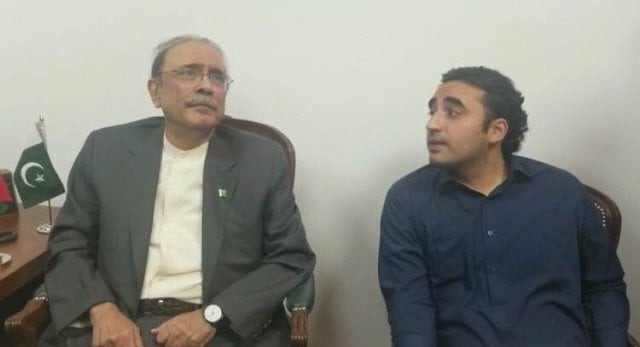 former president asif ali zardari speaking to the media alongside ppp chairman bilawal bhutto zardari on june 20 2019 screebgrab express former president asif ali zardari speaking to the media alongside ppp chairman bilawal bhutto zardari on june 20 2019 screebgrab express