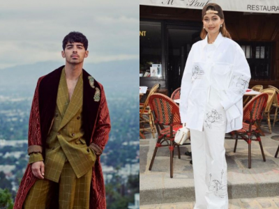 gigi hadid s ex joe jonas awkwardly watches her strut down paris fashion week gigi hadid s ex joe jonas awkwardly watches her strut down paris fashion week
