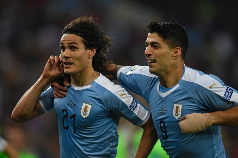 uruguay began the game in second place in their pool behind the reigning champions and facing a dauting potential quarter final tie with colombia the only side to go through the group stage with three wins photo afp