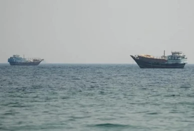 ships on the contested waters of the strait of hormuz