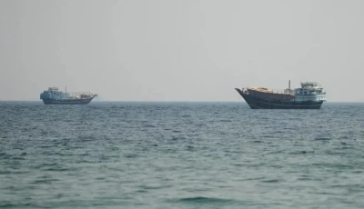 ships on the contested waters of the strait of hormuz