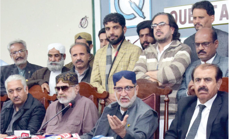 balochistan national party bnp president sardar akhtar mengal addresses a press conference in quetta photo ppi