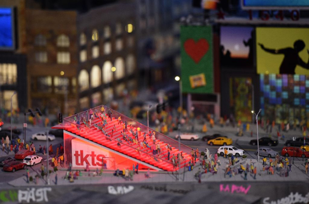 A miniature model of Times Square in New York. PHOTO: AFP