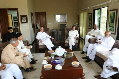 senate chairman calls on pti s tareen senate chairman calls on pti s tareen