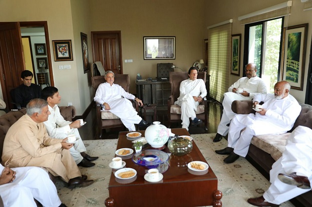 ppp leader meets imran khan at bani gala photo pti official