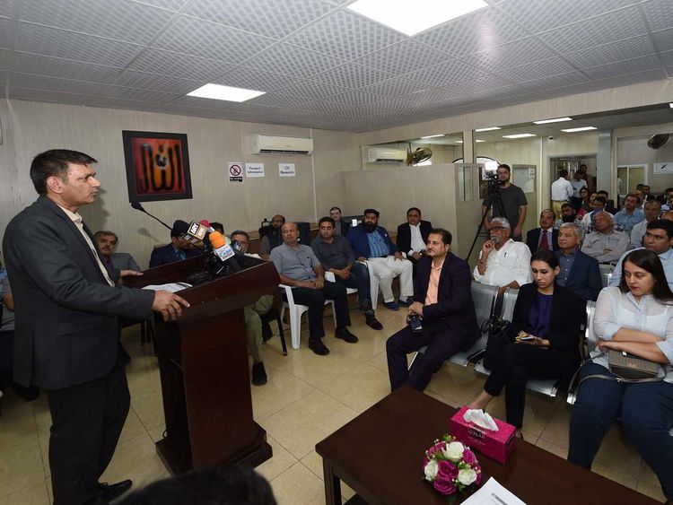 an fbr official addresses pakistani diaspora at the pakistan consulate general in dubai photo gulf news