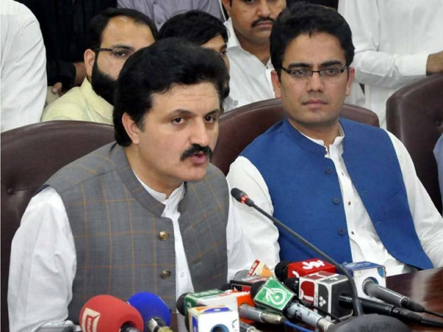 ajmal wazir addresses a news conference photo experss ajmal wazir addresses a news conference photo experss