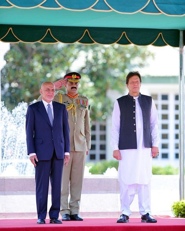 prime minister imran khan with afghan president ashtaf ghani on a two day visit to islamabad photo instagram imrankhan pti