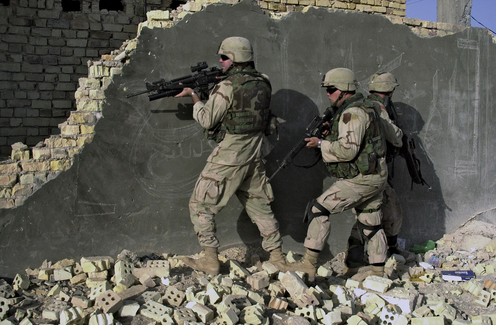 US soldiers in Iraq, 2002. [Photo: US Department of Defense]