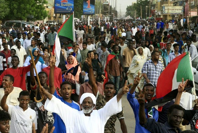 tens of thousands of sudanese took to the streets on sunday demanding civilian rule photo afp