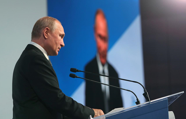 russian president vladimir putin delivers a speech during the international forum quot development of parliamentarism quot in moscow russia july 3 2019 photo reuters