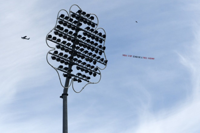a light aircraft tows a banner with the words quot india stop genocide amp free kashmir quot in england photo afp a light aircraft tows a banner with the words quot india stop genocide amp free kashmir quot in england photo afp