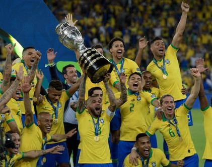 a last minute penalty from substitute richarlison sealed a win for brazil which handed the south american giants their ninth copa triumph and first since 2007 photo afp