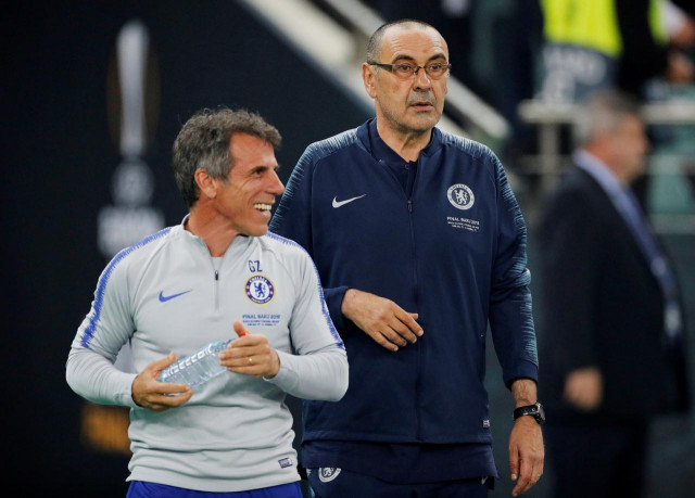 sarri departed for juventus after one season at stamford bridge in which he guided chelsea to the europa league title and third place in the premier league photo afp sarri departed for juventus after one season at stamford bridge in which he guided chelsea to the europa league title and third place in the premier league photo afp