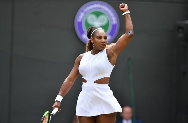 williams is ominously talking up her improvement as the tournament has gone on after a knee problem affected her clay court campaign photo afp