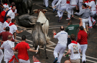 in pictures spain s famous bull run festival in pictures spain s famous bull run festival