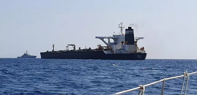 oil supertanker grace 1 on suspicion of being carrying iranian crude oil to syria is seen near gibraltar spain july 4 2019 photo reuters oil supertanker grace 1 on suspicion of being carrying iranian crude oil to syria is seen near gibraltar spain july 4 2019 photo reuters
