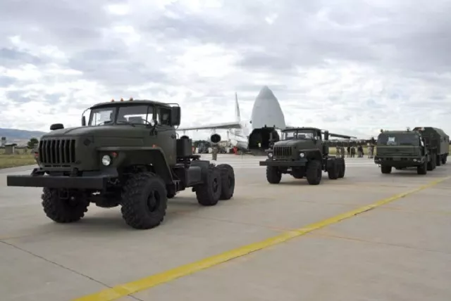 first parts of a russian s 400 missile defense system are seen after unloaded from a russian plane at murted airport known as akinci air base near ankara turkey july 12 2019 photo reuters first parts of a russian s 400 missile defense system are seen after unloaded from a russian plane at murted airport known as akinci air base near ankara turkey july 12 2019 photo reuters