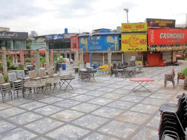 a food court lies vacant during strike in islamabad photo nna a food court lies vacant during strike in islamabad photo nna
