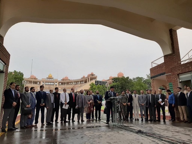 fo spokesperson dr mohammad faisal leading the pakistani delegation in the second round of kartarur talks photo twitter foreignofficepk