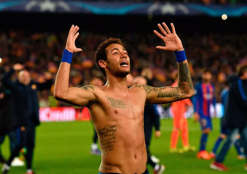 neymar scored in the 88th and 91st minutes of the famous match before setting up sergi roberto for a winner five minutes into stoppage time photo afp neymar scored in the 88th and 91st minutes of the famous match before setting up sergi roberto for a winner five minutes into stoppage time photo afp