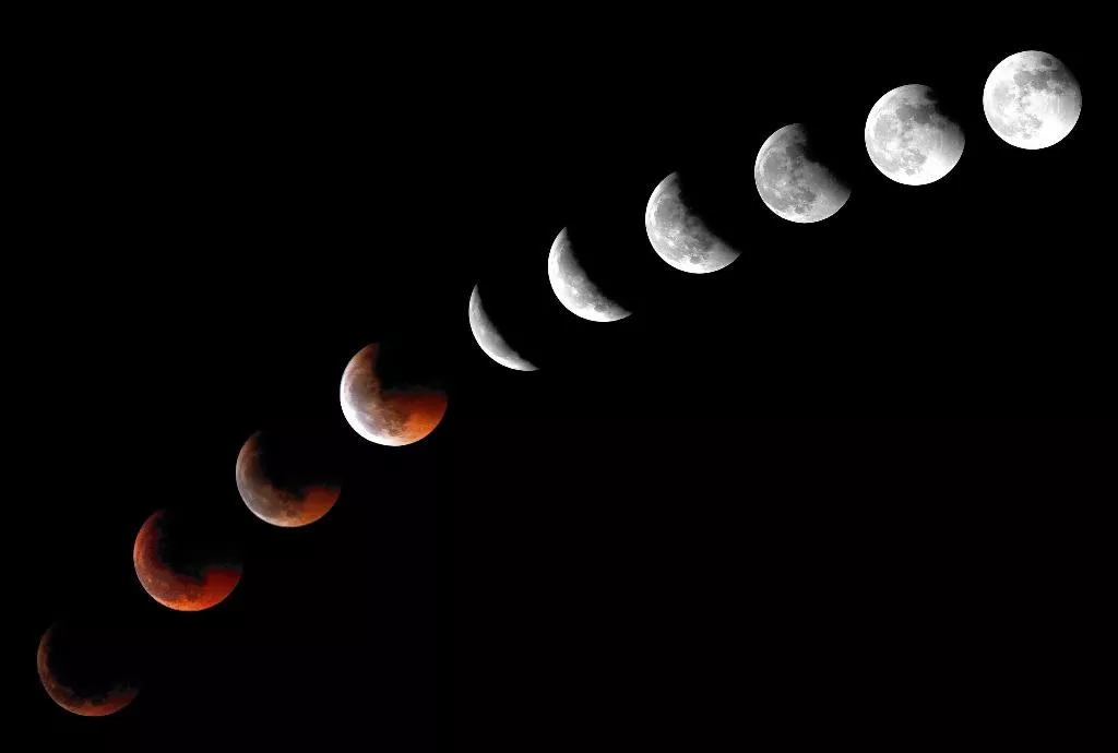 a combination of 10 pictures shows the moon during a total lunar eclipse photo afp a combination of 10 pictures shows the moon during a total lunar eclipse photo afp
