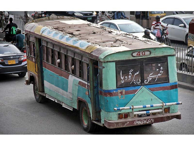 a local transport bus is seen on ma jinnah road carrying passengers manoeuvring through heavy traffic despite its tumbledown condition photo online a local transport bus is seen on ma jinnah road carrying passengers manoeuvring through heavy traffic despite its tumbledown condition photo online