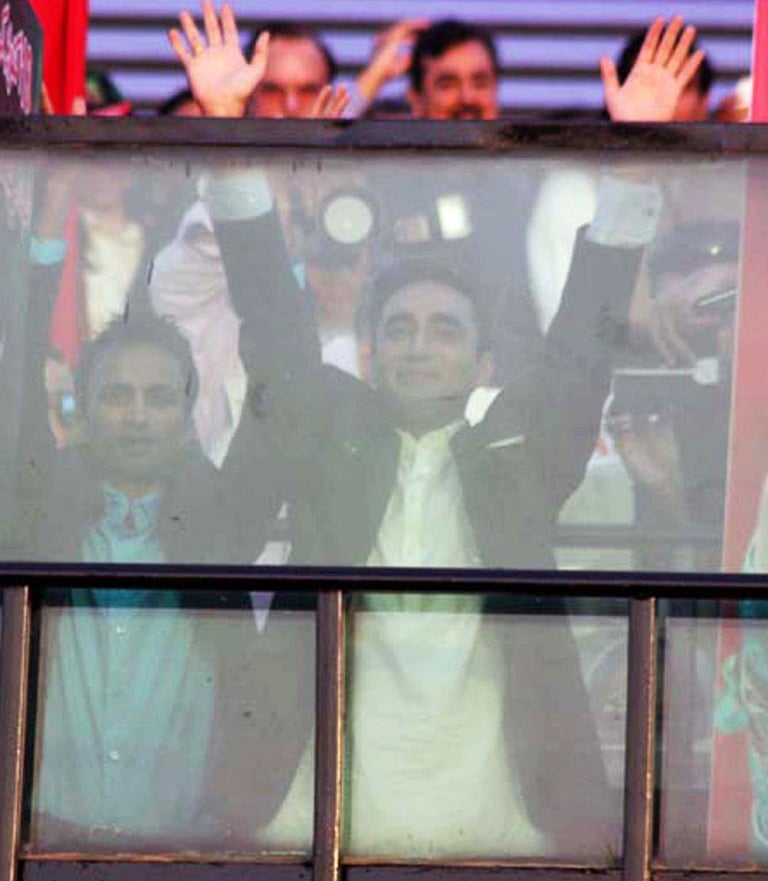 bilawal during a rally in karachi photo online