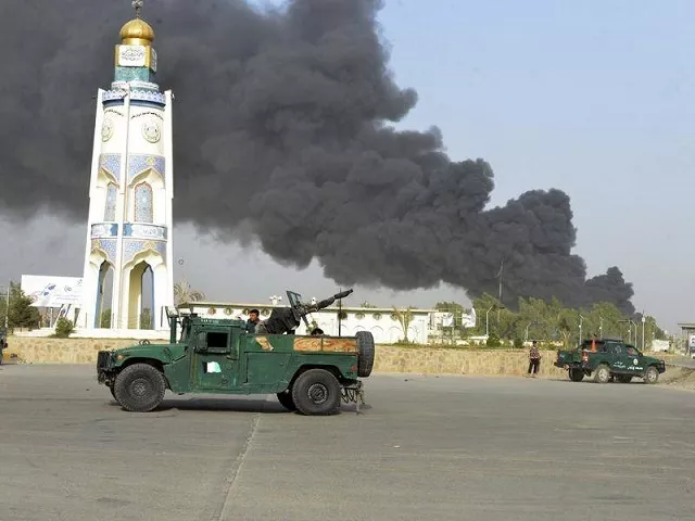 at least 80 injured as taliban fighters detonate two car bombs at the gate of the premises photo afp at least 80 injured as taliban fighters detonate two car bombs at the gate of the premises photo afp