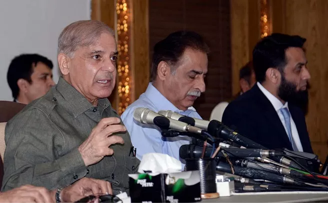 pml n president shehbaz sharif addresses media in lahore photo app pml n president shehbaz sharif addresses media in lahore photo app