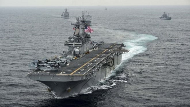 the uss boxer quot took defensive action quot against the iranian drone president trump said photo afp the uss boxer quot took defensive action quot against the iranian drone president trump said photo afp
