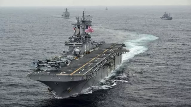 the uss boxer quot took defensive action quot against the iranian drone president trump said photo afp the uss boxer quot took defensive action quot against the iranian drone president trump said photo afp