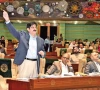 cm murad ali shah speaks in the sindh assembly as the debate on the provincial budget concluded on monday photo express