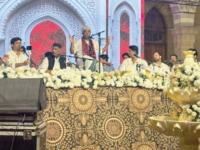 under karachi s starlit skies the soulful echoes of ameer khusro s sufi verses captivate hearts at frere hall blending tradition with the city s vibrant pulse photo express