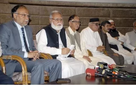 opposition rehbar committee convener akram durrani addresses a press conference in islamabad photo online opposition rehbar committee convener akram durrani addresses a press conference in islamabad photo online