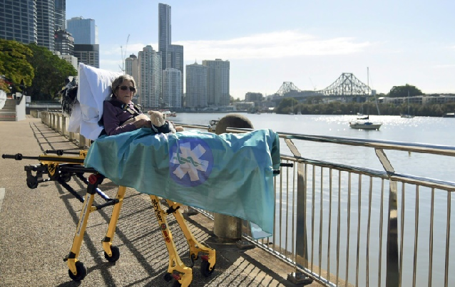 92 year old betty dowsett benefits from a new australian initiative to fulfil the wishes of people photo afp