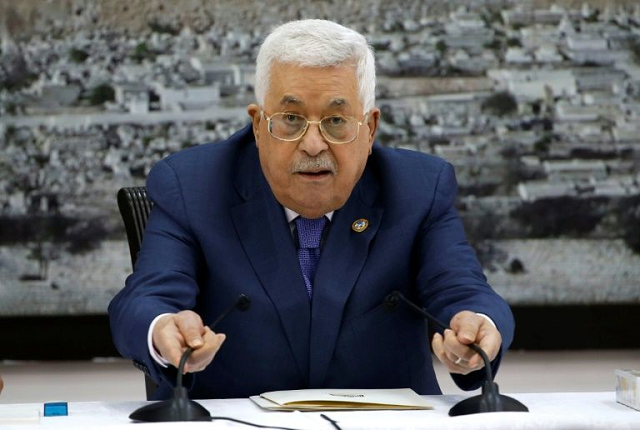 palestinian president mahmud abbas at a meeting with the palestinian leadership in the west bank city of ramallah photo afp palestinian president mahmud abbas at a meeting with the palestinian leadership in the west bank city of ramallah photo afp
