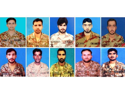 captain among 10 soldiers martyred in two terrorist attacks
