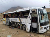 four of a family die as bus overturns near thatta