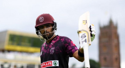 watch babar azam scores second consecutive fifty for somerset