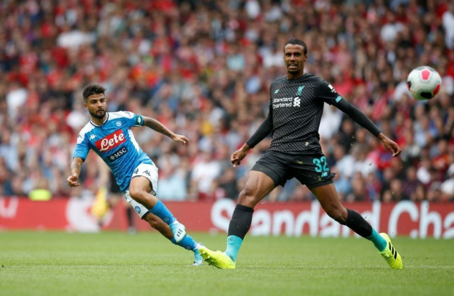 lorenzo insigne arkadiusz milik and amin younes scored for the serie a side in front of a sell out crowd of 65 000 with liverpool manager jurgen klopp using 21 players in total photo reuters lorenzo insigne arkadiusz milik and amin younes scored for the serie a side in front of a sell out crowd of 65 000 with liverpool manager jurgen klopp using 21 players in total photo reuters
