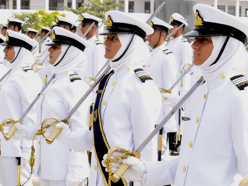 splendid passing out parade held for smartly turned out naval officers