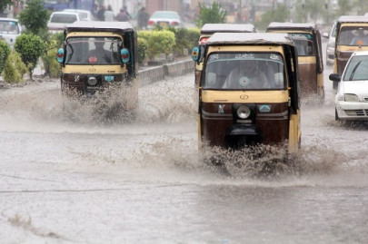 in pictures heavy monsoon rain in karachi