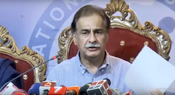ayaz sadiq addresses press conference in islamabad on tuesday screen grab ayaz sadiq addresses press conference in islamabad on tuesday screen grab