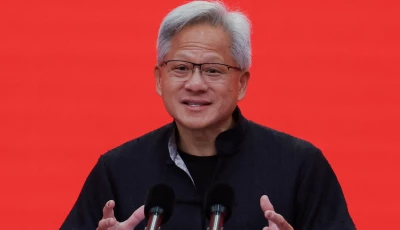 nvidia ceo jensen huang speaks at the opening ceremony of the third china international supply chain expo cisce in beijing china photo reuters