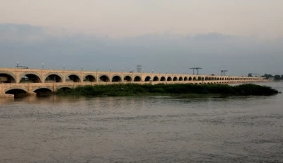 view of the sukkur barrage formerly known as the lloyd barrage as flood water passes through following monsoon rains and rising levels of indus river in sukkur sindh province photo reuters