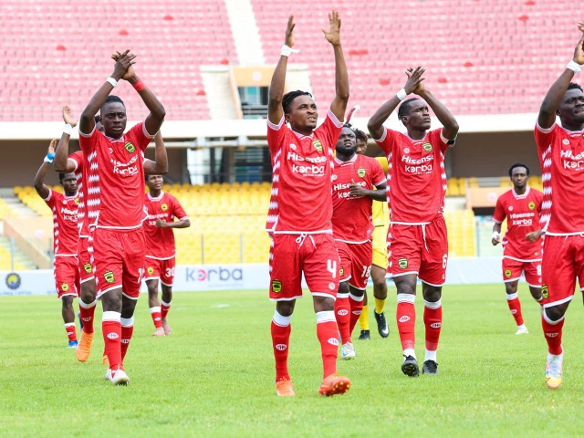 goals by joseph ablorh and amoah again from a penalty gave kotoko a two goal advantage in the second half that was halved five minutes from time when abdulraheem shola netted for kwara photo x asantekotoko sc goals by joseph ablorh and amoah again from a penalty gave kotoko a two goal advantage in the second half that was halved five minutes from time when abdulraheem shola netted for kwara photo x asantekotoko sc